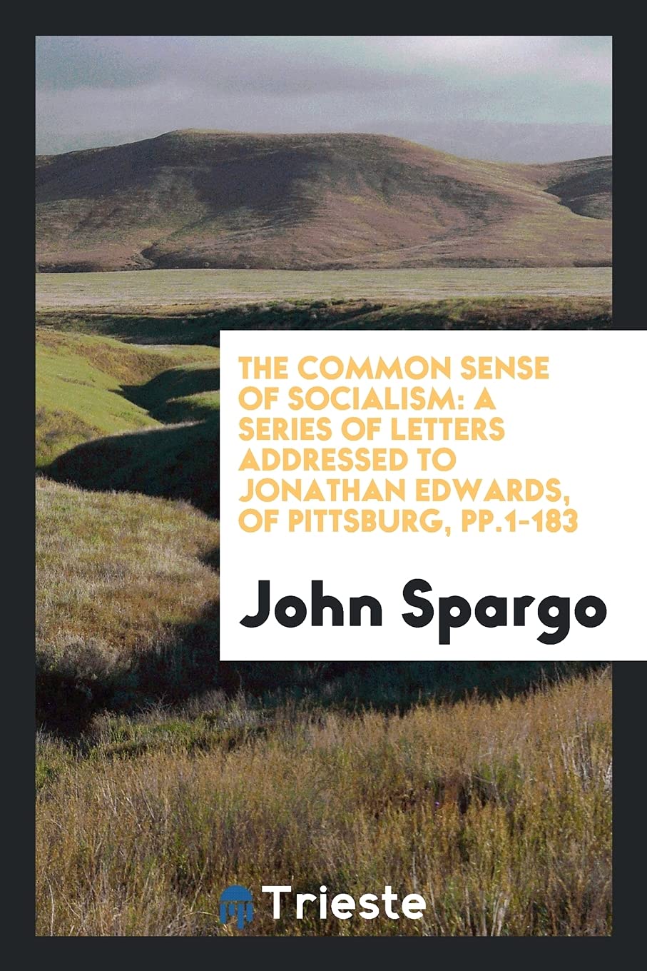 The Common Sense of Socialism: A Series of Letters Addressed to Jonathan Edwards, of Pittsburg, Pp.1-183 Social Sciences