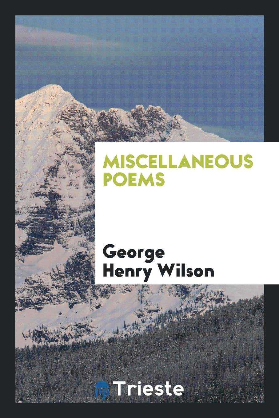 Product Image: Miscellaneous Poems
