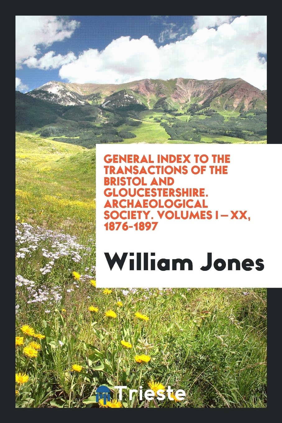 General Index to the Transactions of the Bristol and Gloucestershire. Archaeological Society. Volumes I - XX, 1876-1897 Books