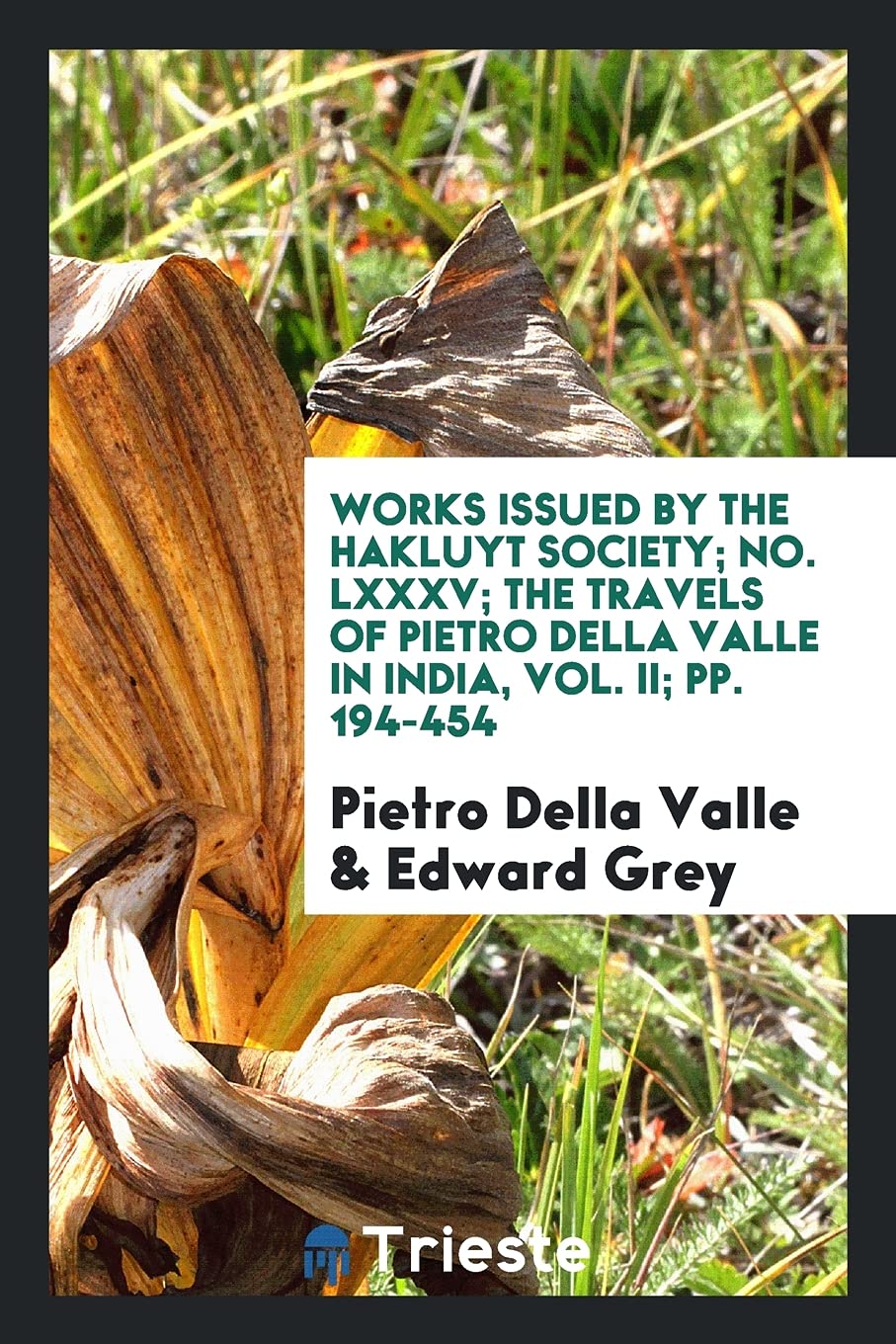 Works Issued by the Hakluyt Society; No. LXXXV; The Travels of Pietro Della Valle in India, Vol. II; Pp. 194-454 Social Sciences
