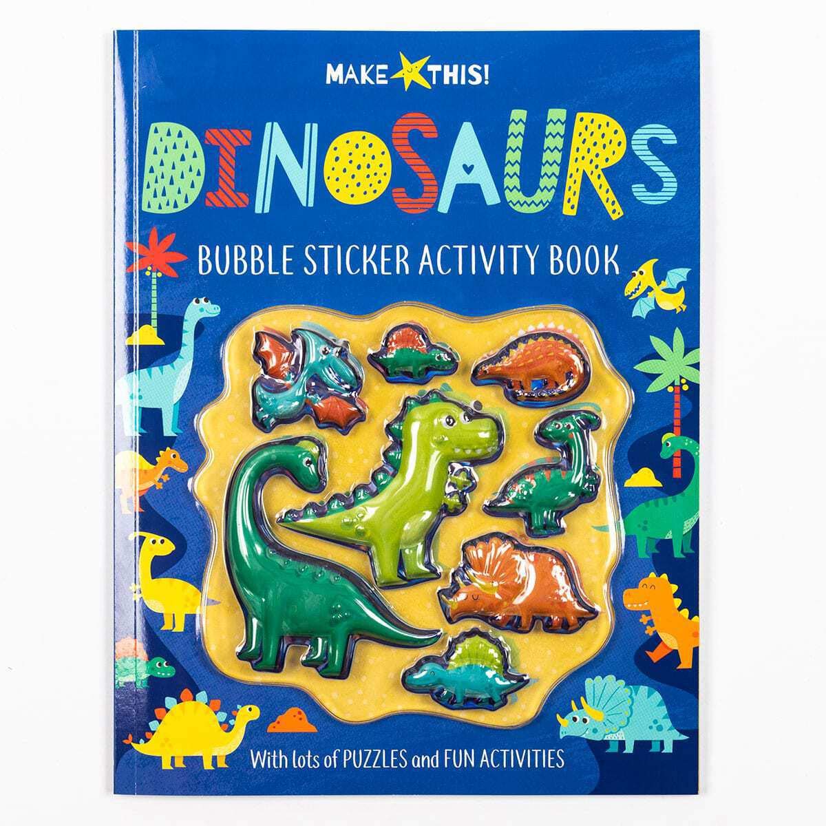 Make This Dinosaurs Bubble Stickers Activity Book Activity Book, Childrens Creative Book with Press Out Features Lake Press book