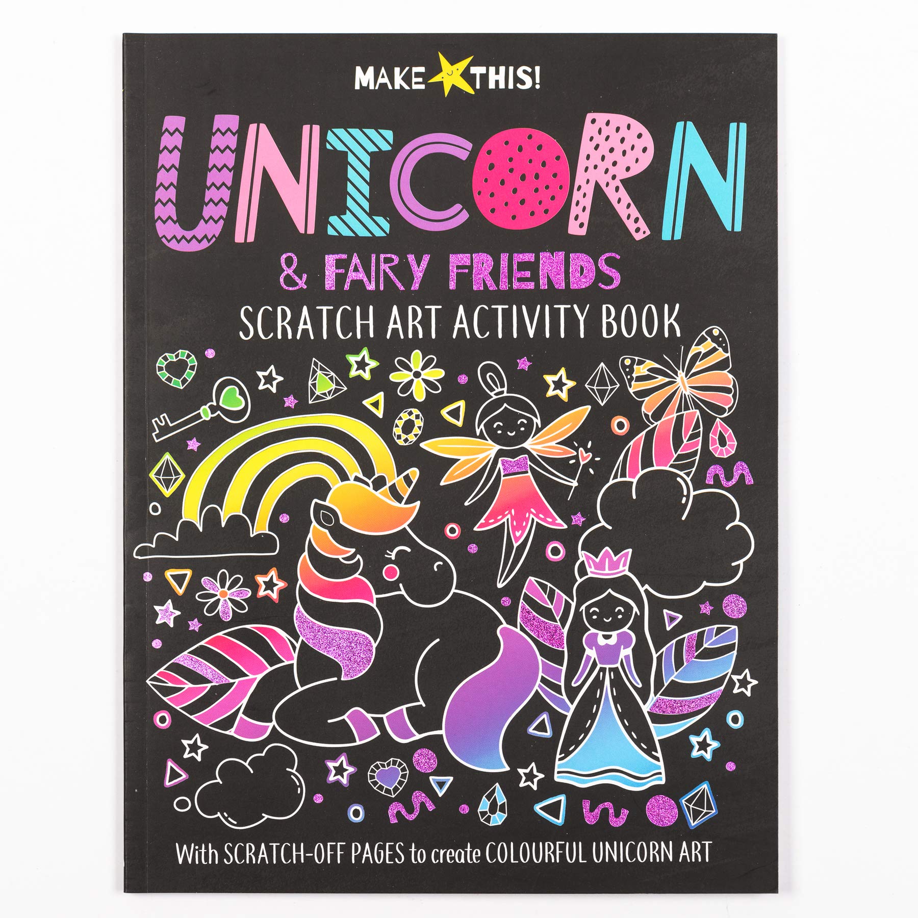 Unicorns & Fairy Friends A4 Scratch Art and Activity Book for Children, 4 Beautiful and Bright Hidden Pictures To Reveal Lake Press Novels & Short Stories