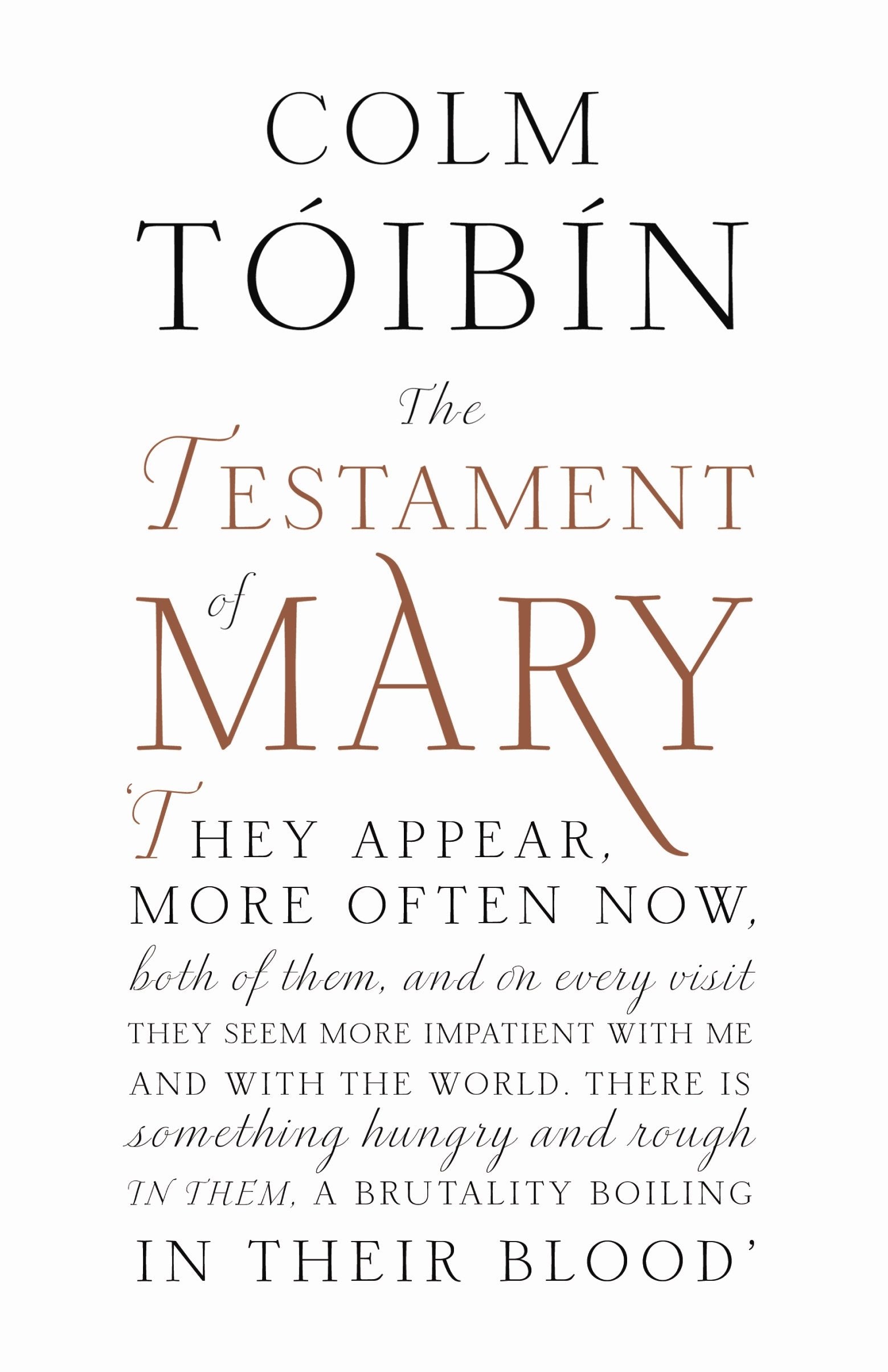 The Testament of Mary Contemporary literature