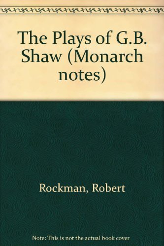 Product Image: Plays of G.B. Shaw (Monarch notes)
