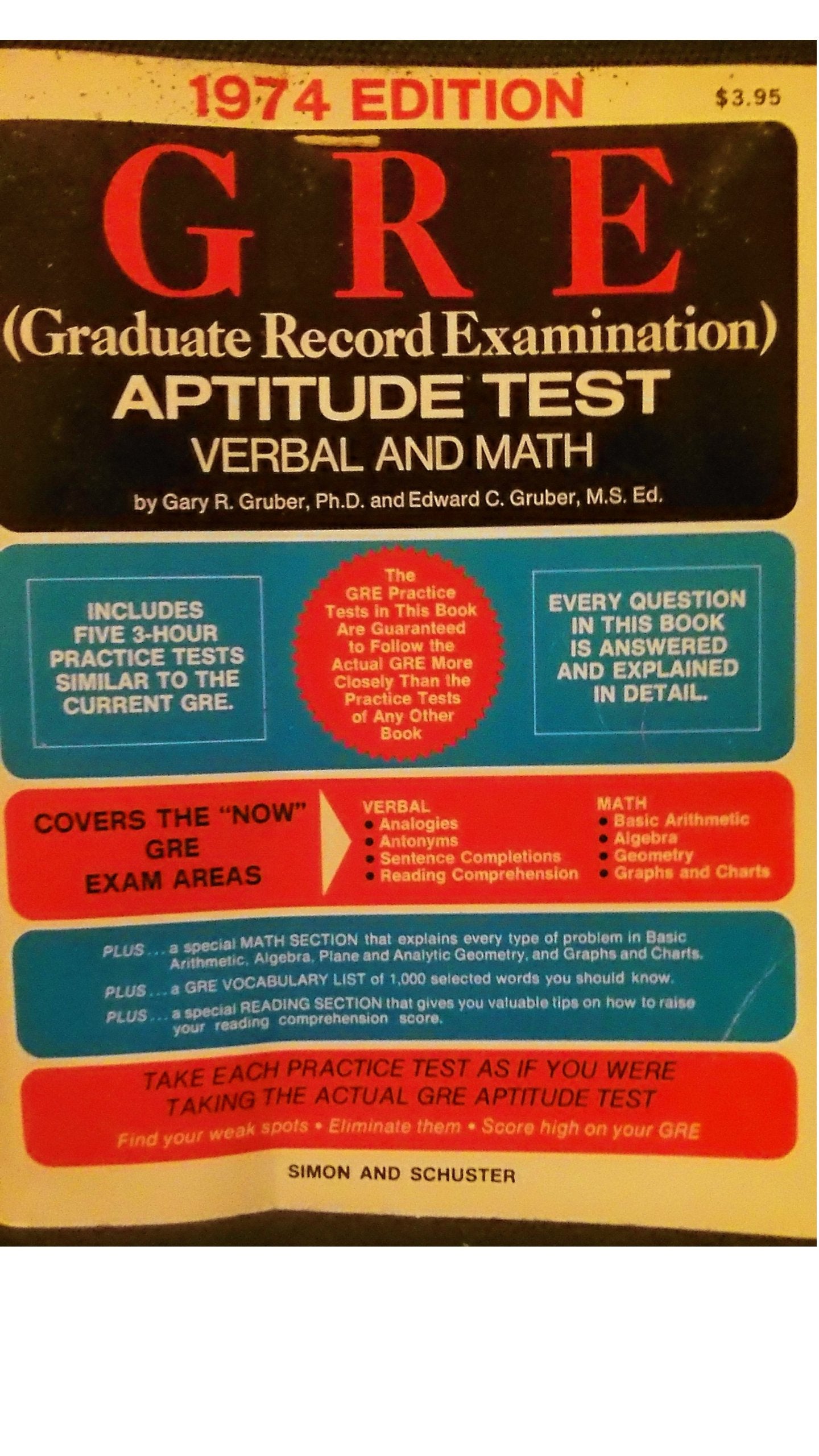 Graduate Record Examination Aptitude Test: A Review for the Verbal, Math and Analytical Ability Parts of the Test Learning & Reference