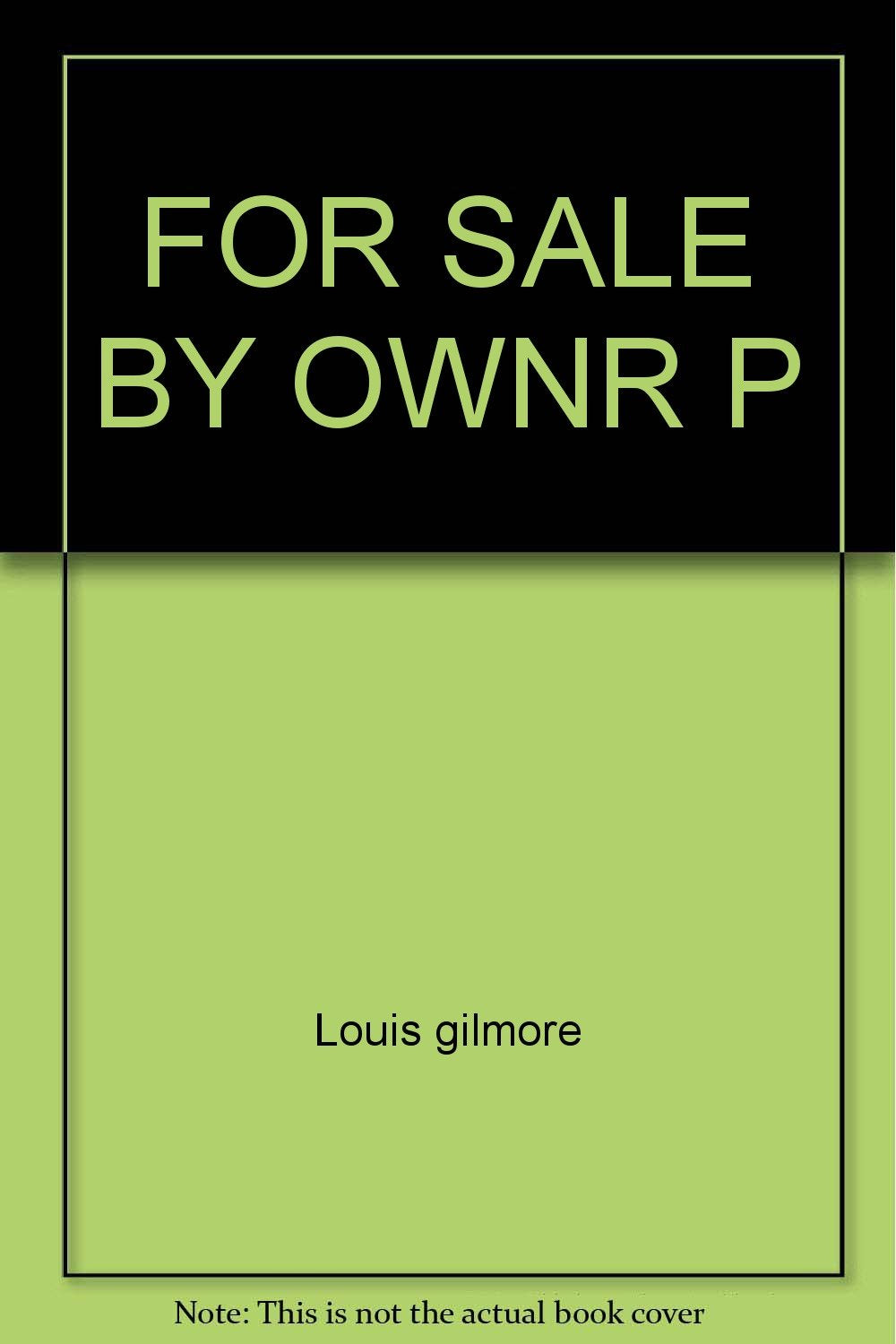 FOR SALE BY OWNR P Books