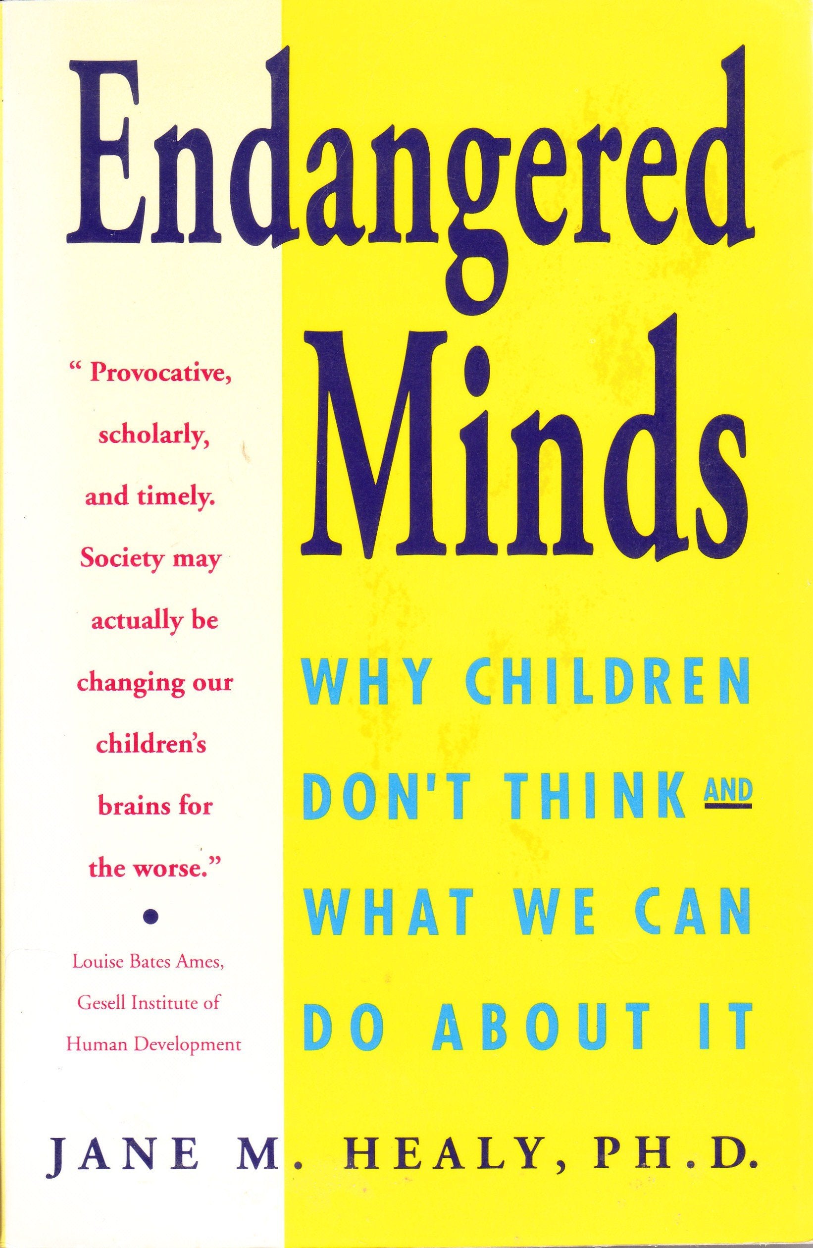 Product Image: Endangered Minds: Why Our Children Don't Think