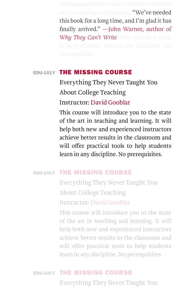 The Missing Course Study Guides