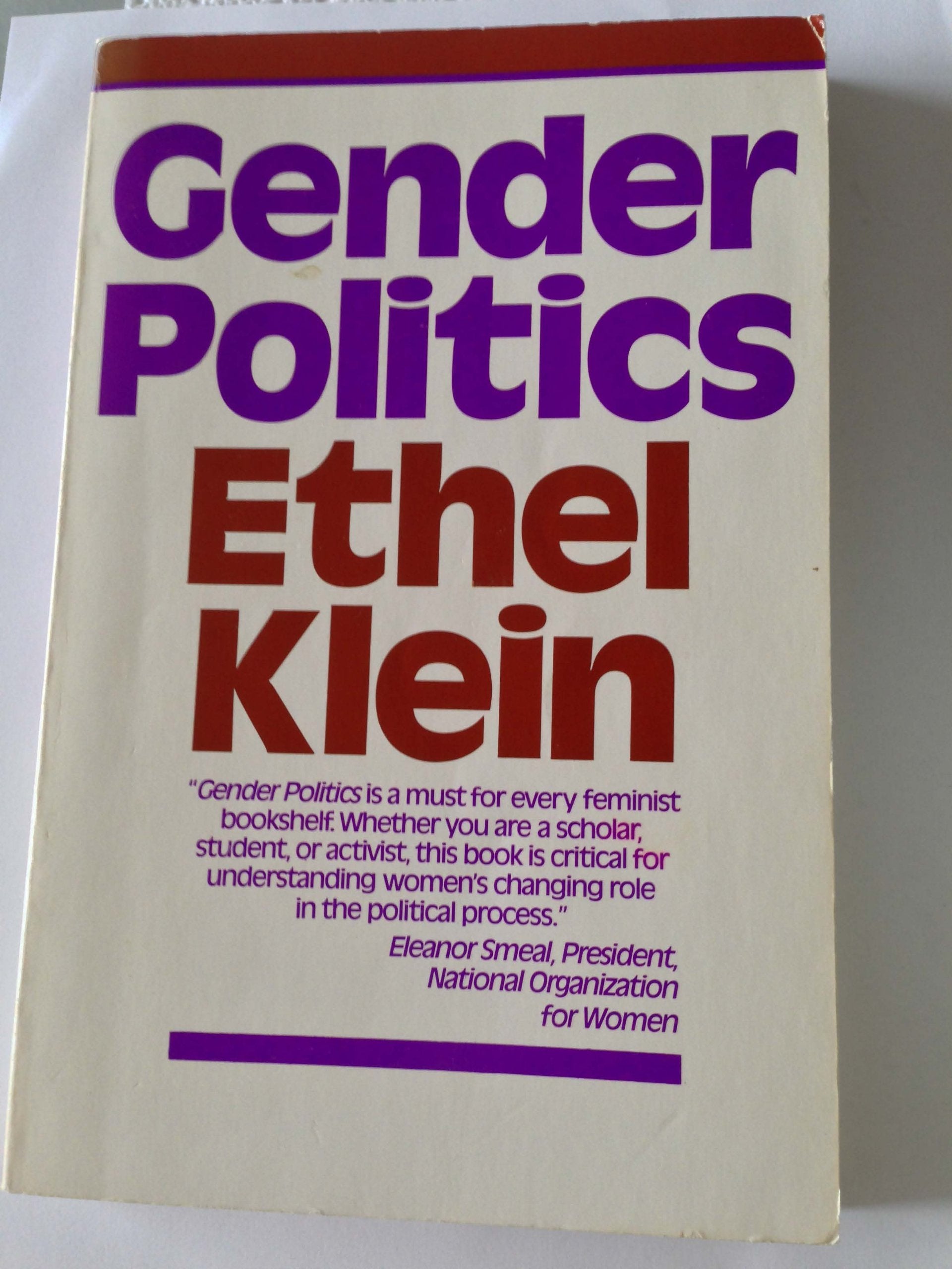 Gender Politics: From Consciousness to Mass Politics book