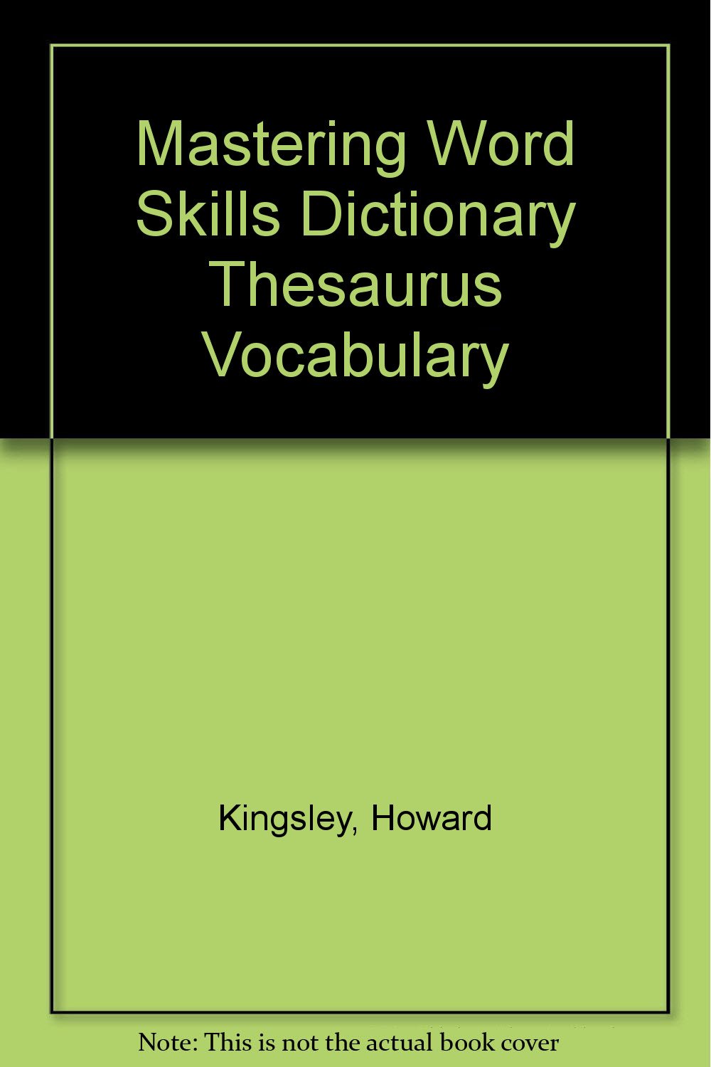 Mastering Word Skills Dictionary Thesaurus Vocabulary Books