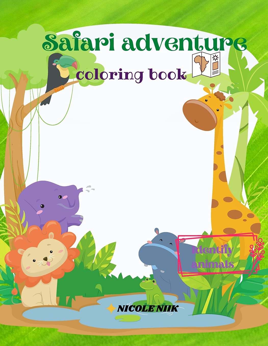 Safari colouring book: Safari colouring book for boys and girls Tiptoi & Games