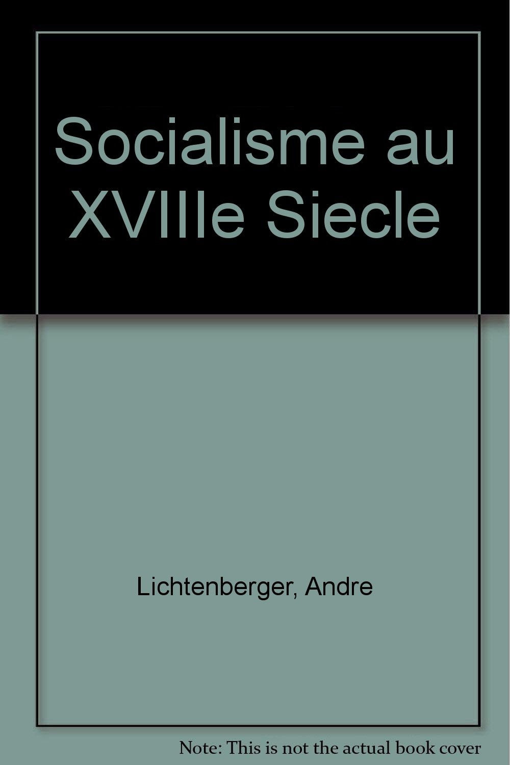 Socialisme au XVIIIe Siecle Books