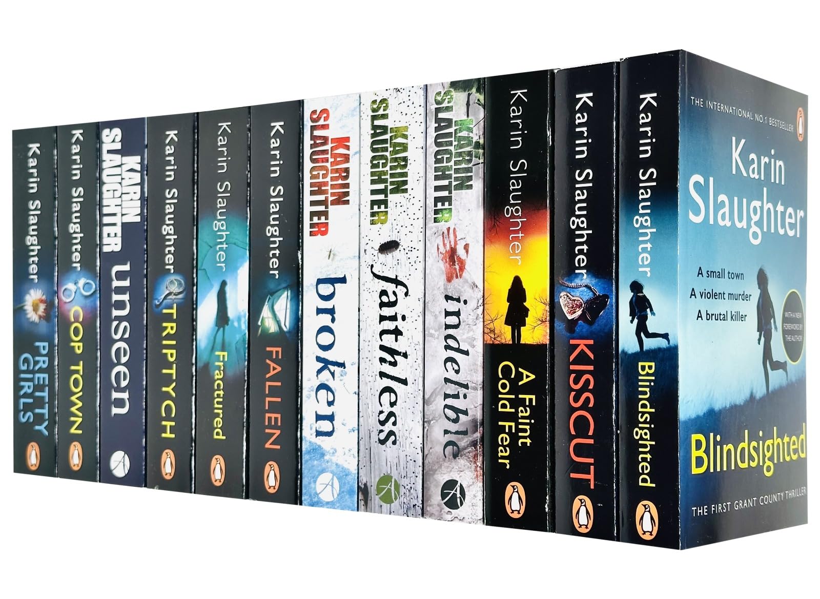 Karin Slaughter Will Trent and Grant County Series 12 Books Collection Set (Triptych, Cop Town, Fractured, Fallen, Indelible, Broken, Unseen, Kisscut, Faithless, Pretty Girls and More) Contemporary literature Books