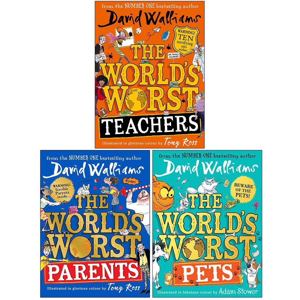David Walliams Collection 3 Books Set (The World’s Worst Teachers, The World’s Worst Parents, The World’s Worst Pets) book