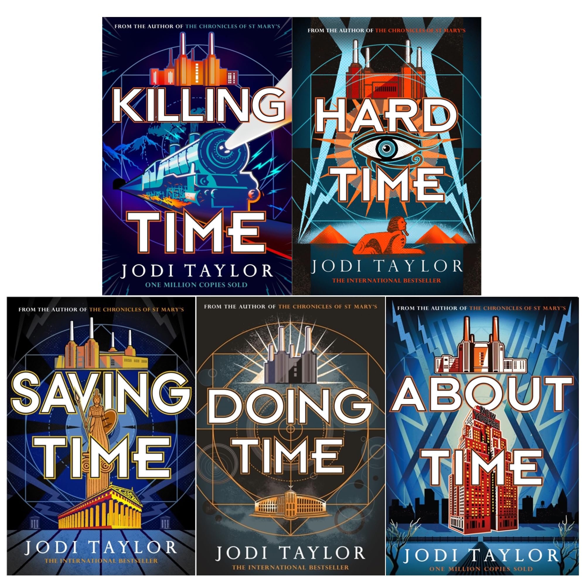 Jodi Taylor Time Police Series 5 Books Collection Set (Saving Time, About Time, Doing Time, Hard Time, Killing Time ) Books