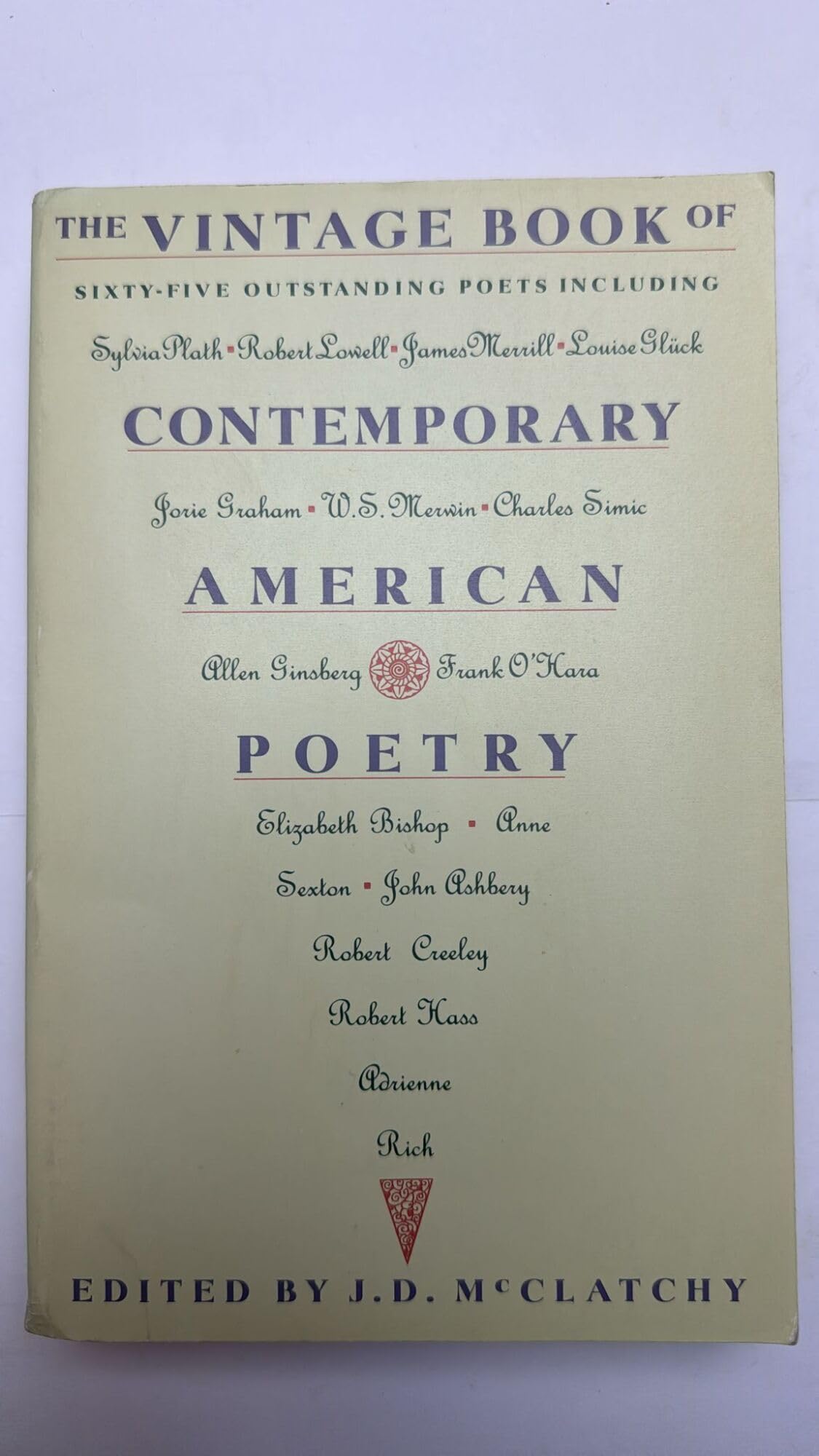 The Vintage Book of Contemporary American Poetry Poetry