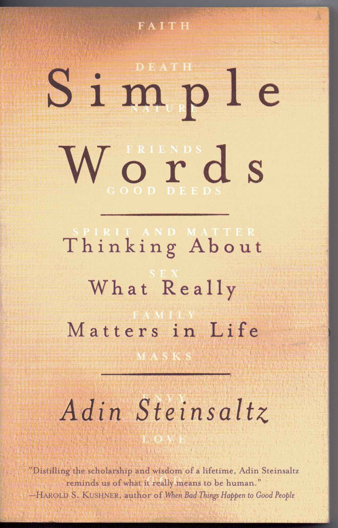 Simple Words: Thinking About What Really Matters in Life Self-help