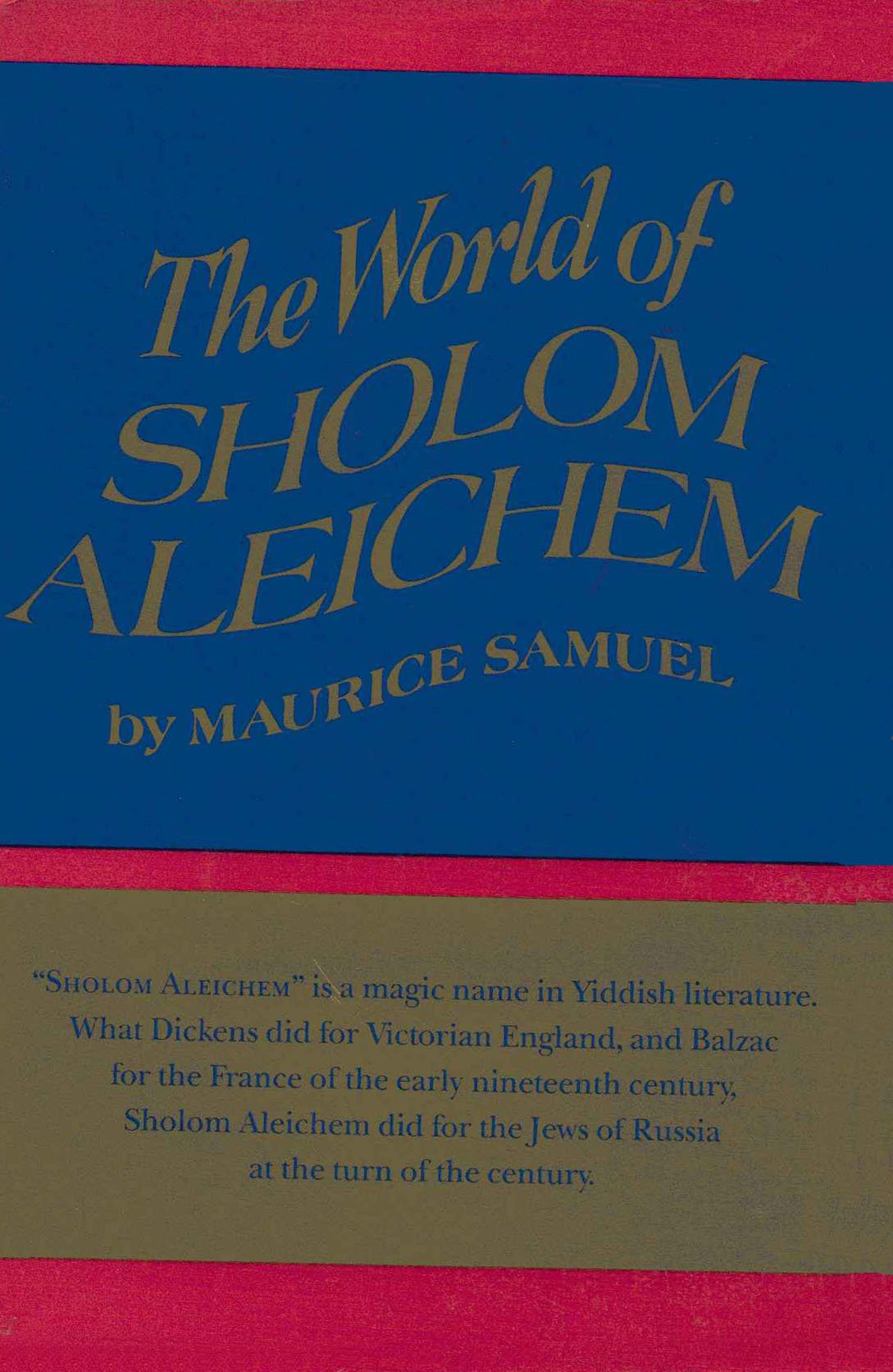 The World of Sholom Aleichem Memories