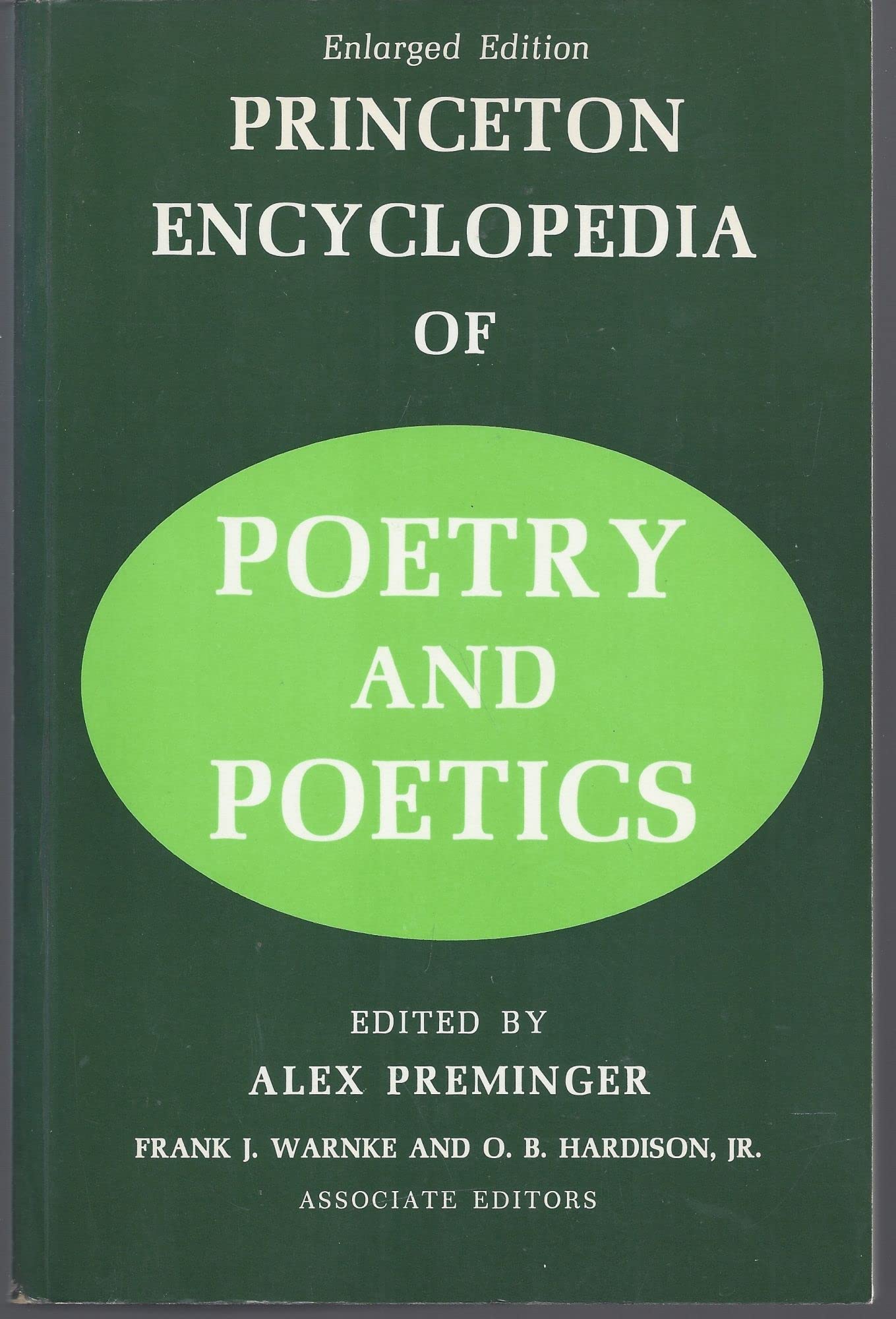 Preminger: Princeton Encyclopedia Of Poetry & Poetics (enlarged Edition) (paper) book