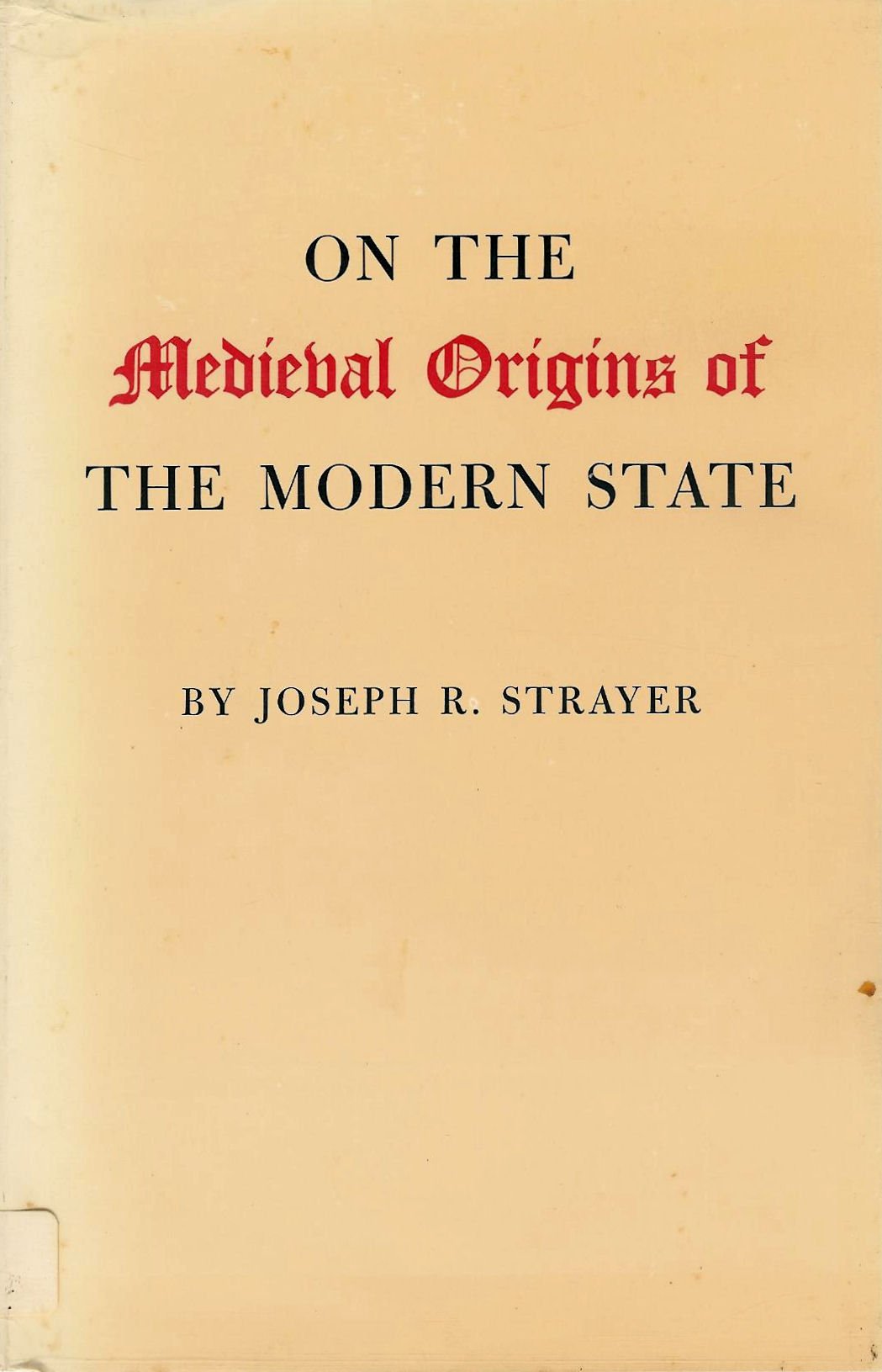 On the Medieval Origins of the Modern State Social Sciences