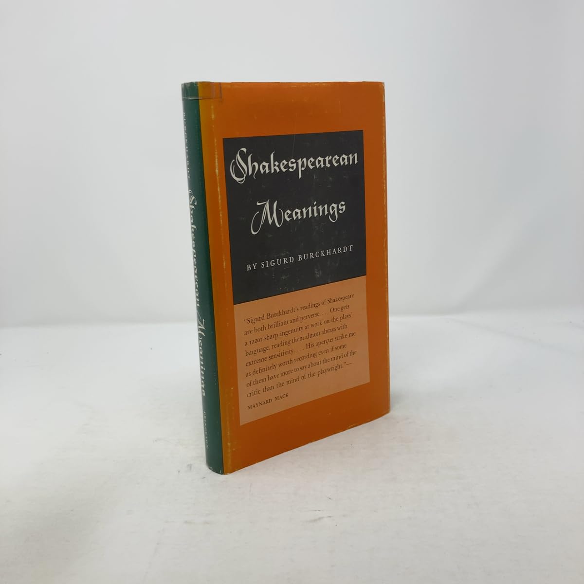 Shakespearean Meanings (Princeton Legacy Library) Drama