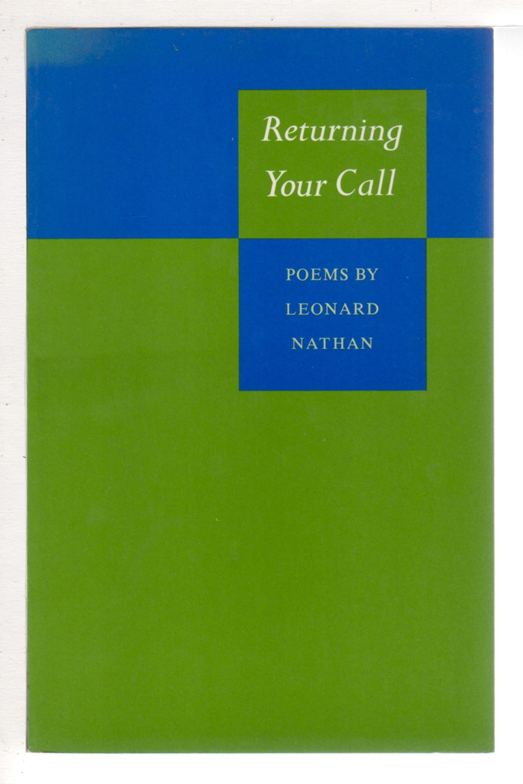 Returning Your Call: Poems (Princeton Ser. of Contemporary Poets) Poetry