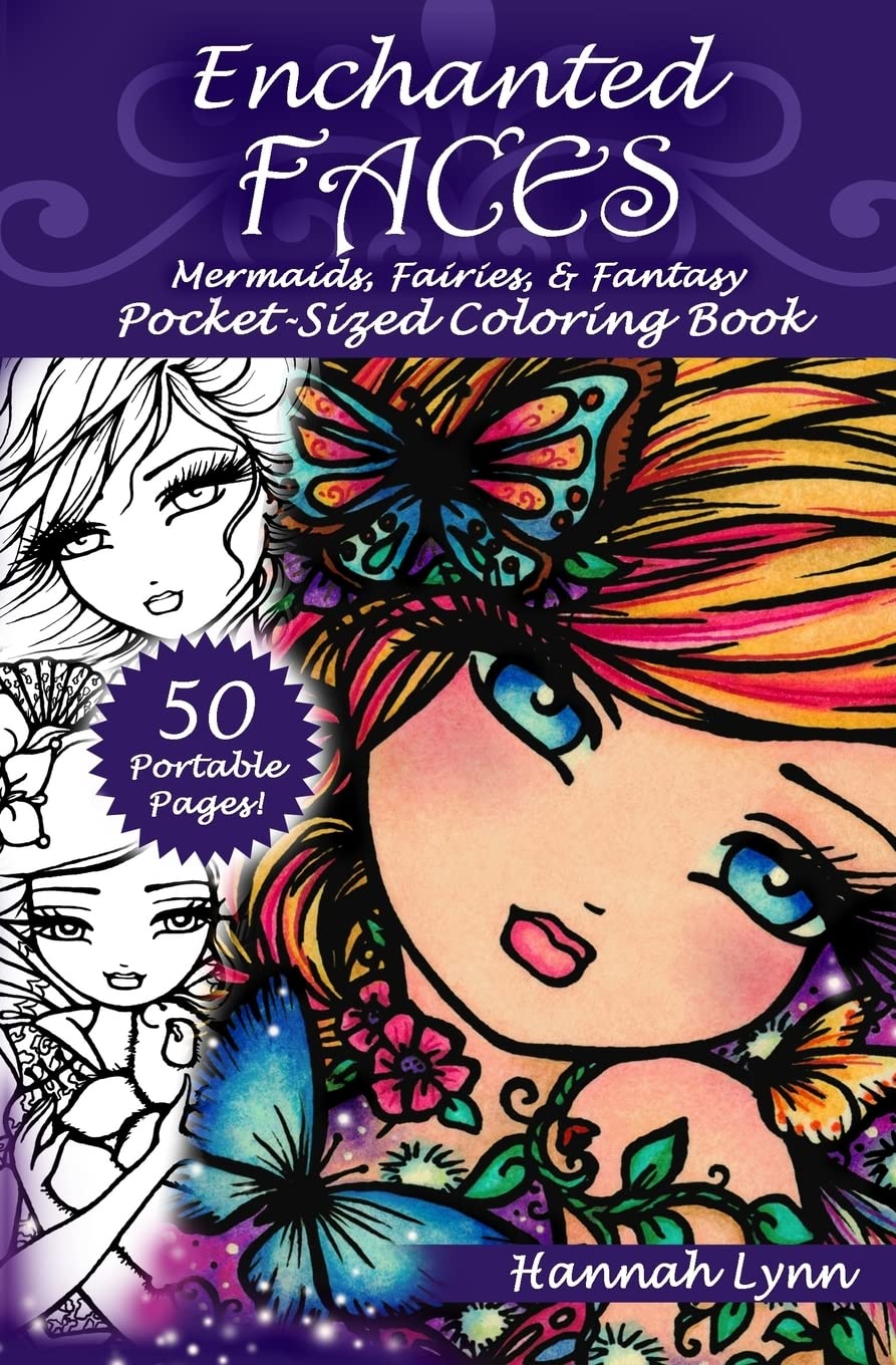 Enchanted Faces: Mermaids, Fairies, & Fantasy Pocket-Sized Coloring Book Hobbies & Crafts