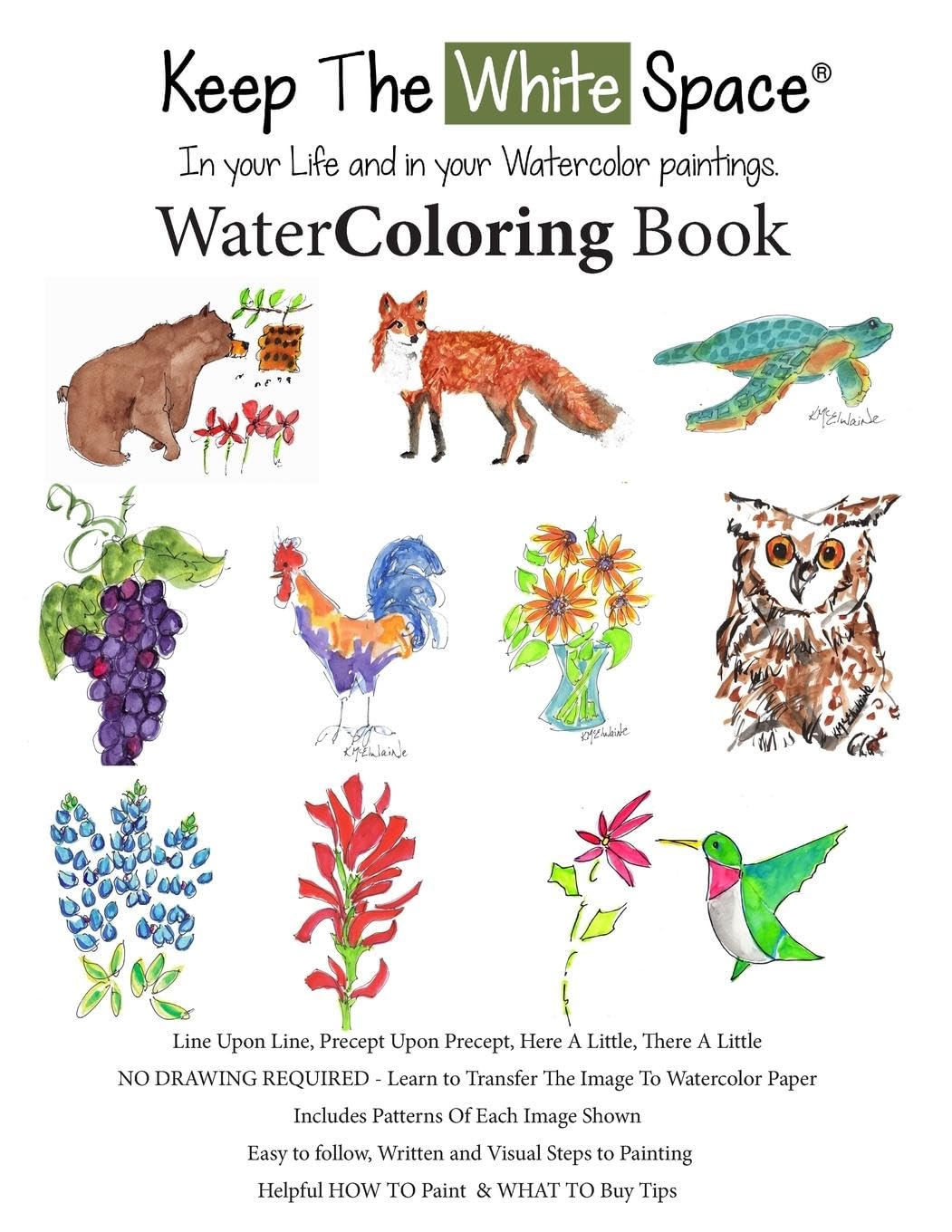 WaterColoring Book from Keep The White Space and Artist KMcElwaine Film, Art & Culture