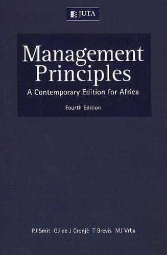 Management Principles: A Contemporary Edition for Africa book
