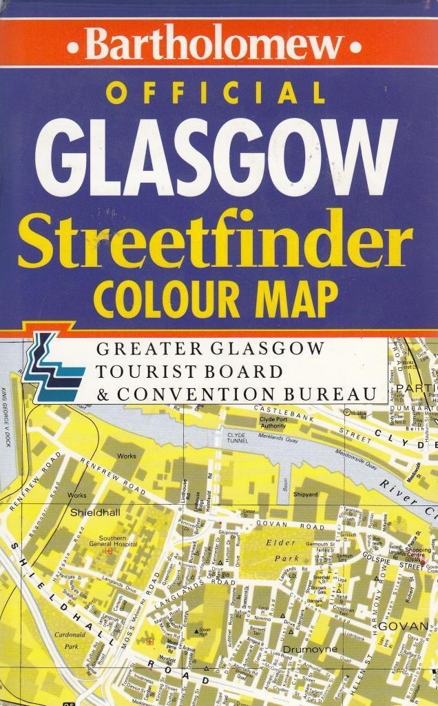 Official Glasgow Streetfinder Colour Map Leisure, Home & Garden