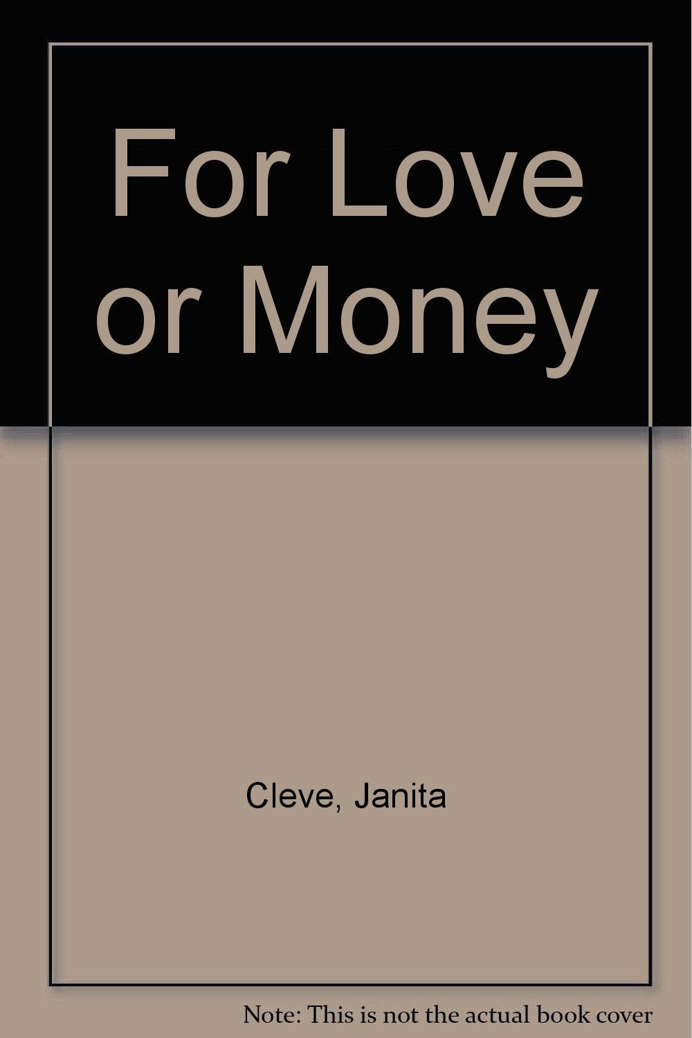 For Love or Money Books