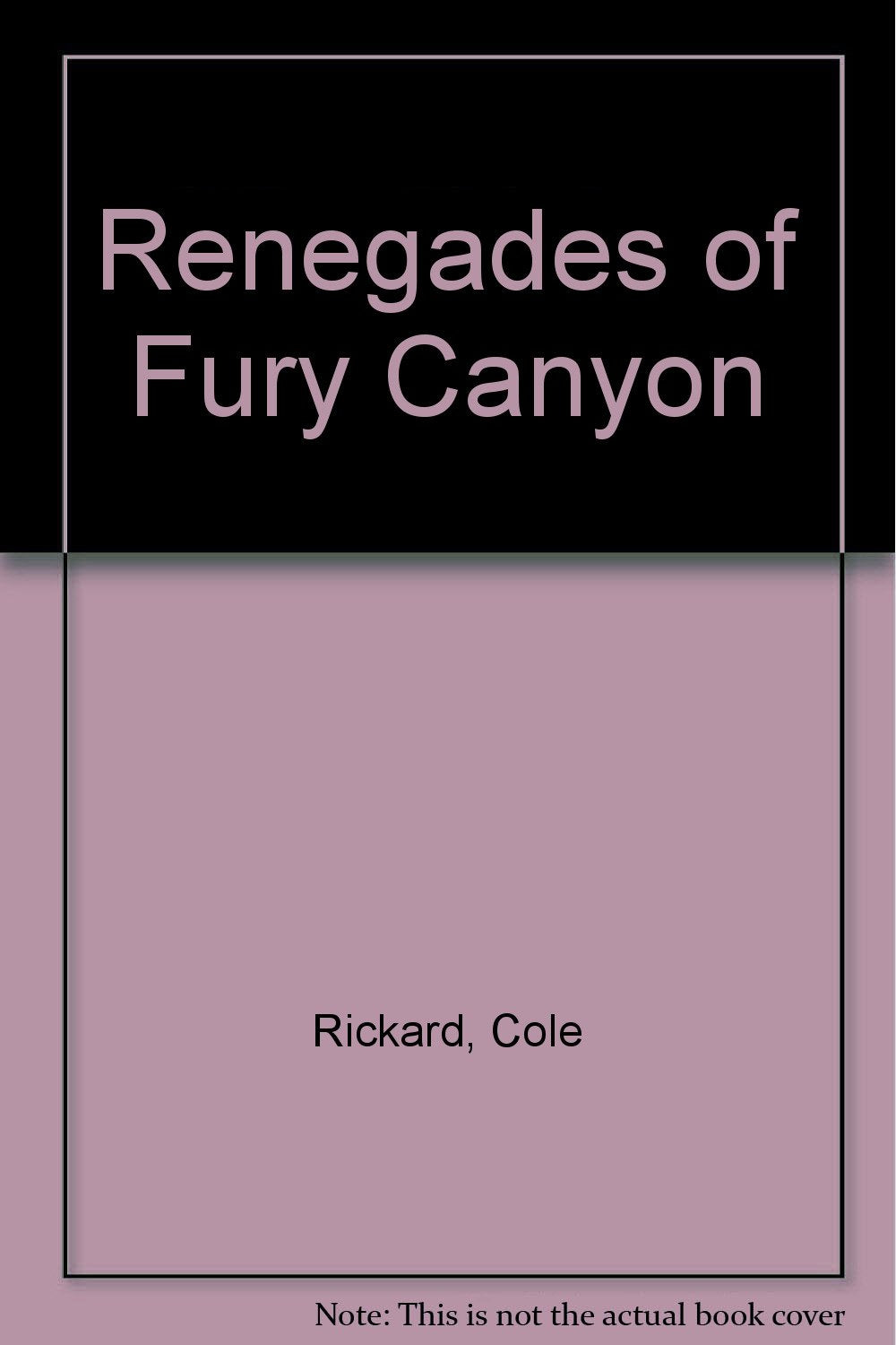 Renegades of Fury Canyon Books