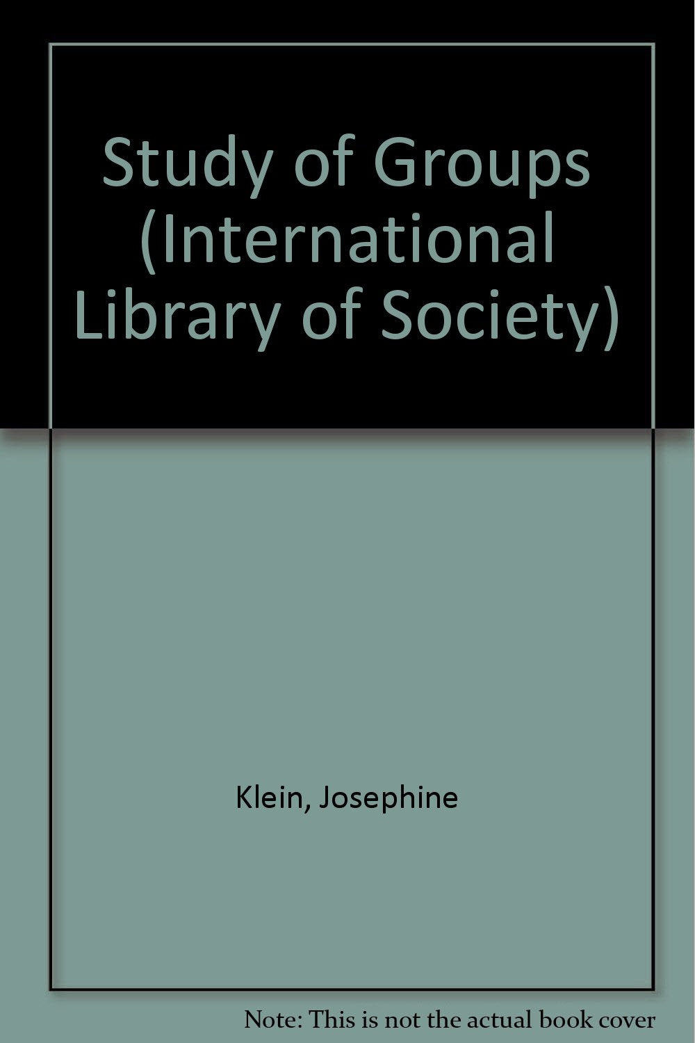 Study of Groups (International Library of Society) Books