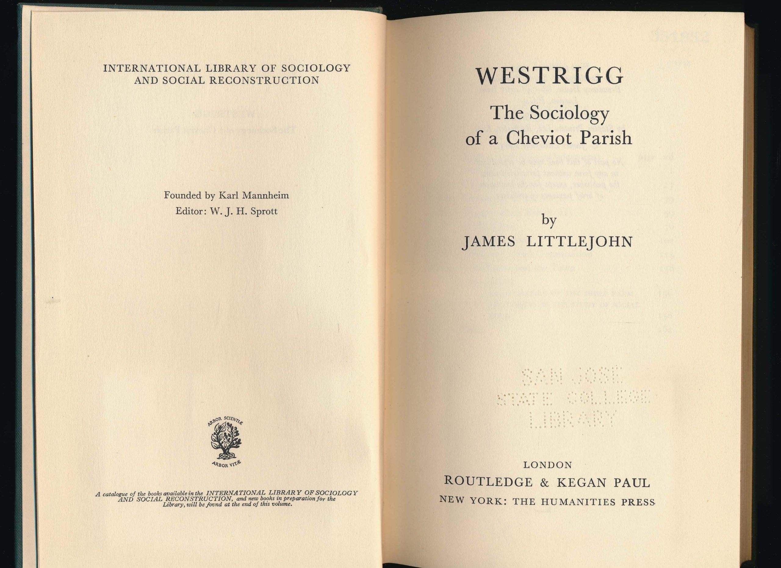 Westrigg (International Library of Society) Books