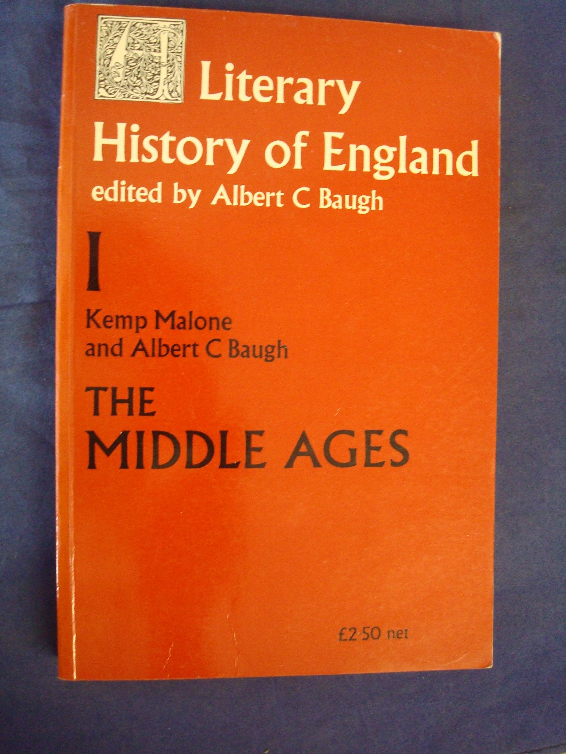 Literary History of England: The Middle Ages v. 1 Books