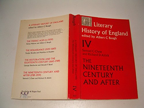 The Nineteenth Century and After, 1789-1939 (v. 4) (Literary History of England) Books