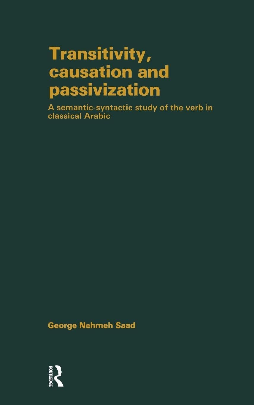 Transivity Causatn & Passivizatn Law Books