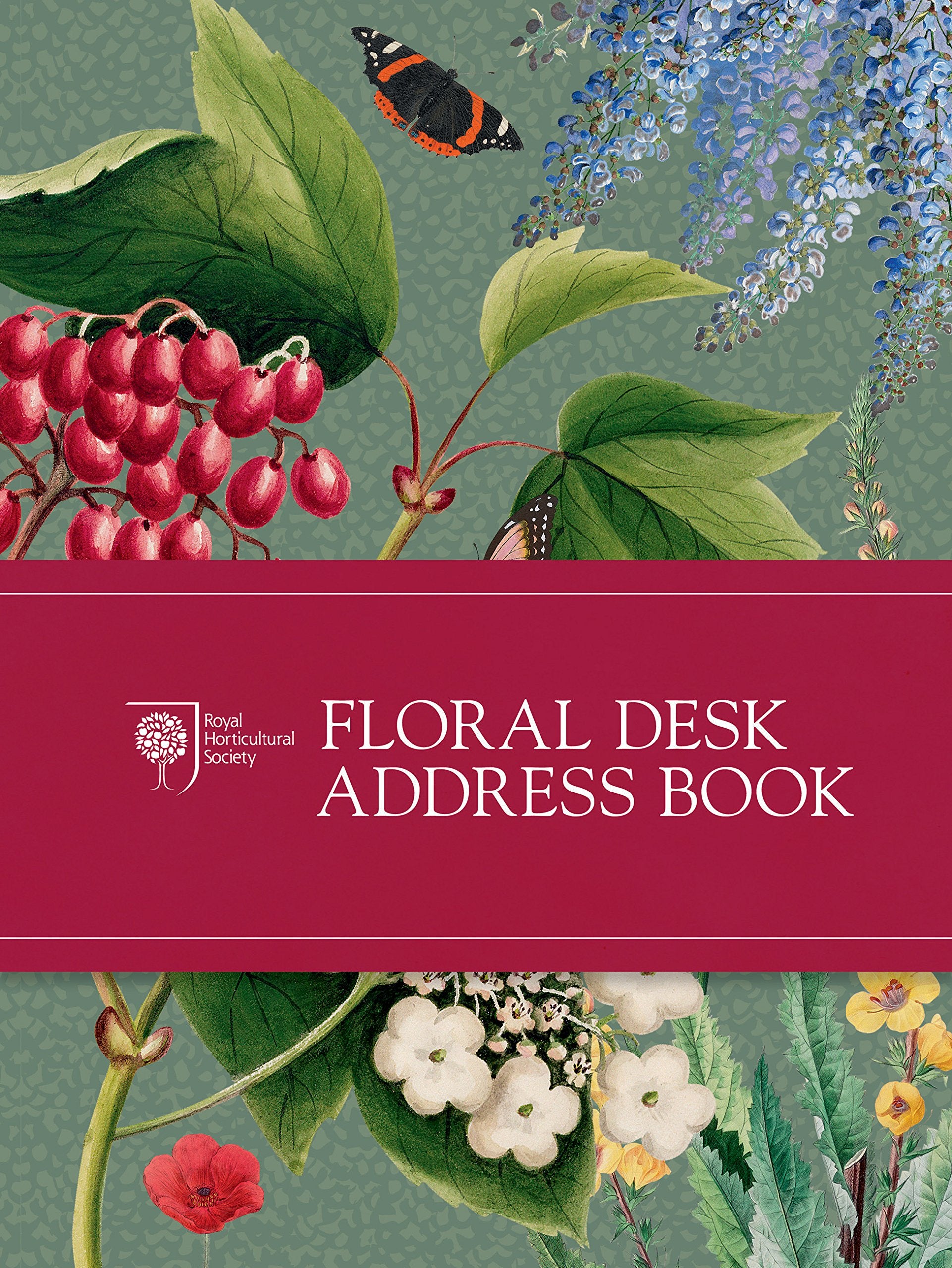 RHS Floral Desk Address Book Garden & Plants