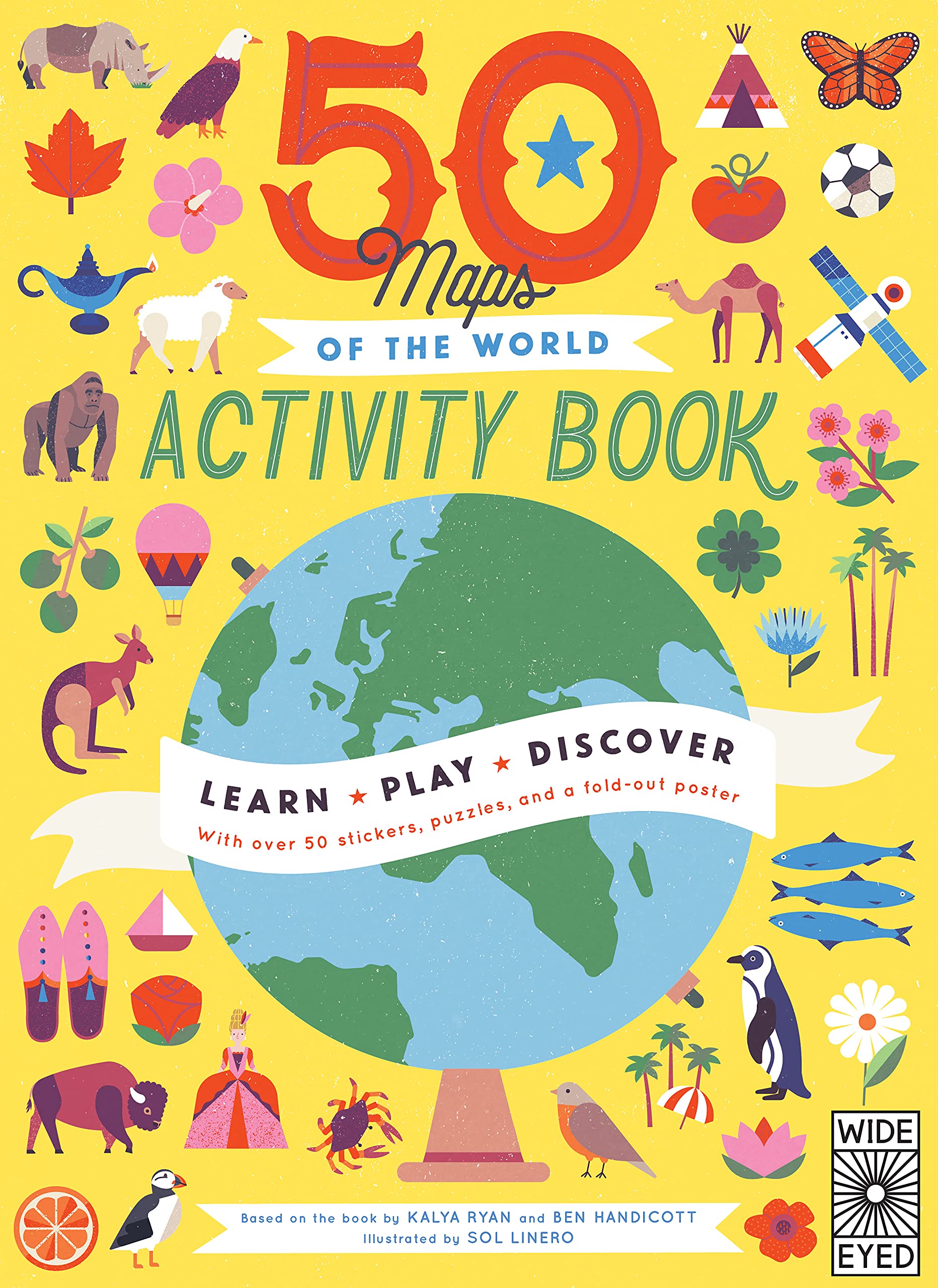 50 Maps of the World Activity Book: Learn - Play - Discover With over 50 stickers, puzzles, and a fold-out poster (11) (The 50 States, Band 11) Non-fiction