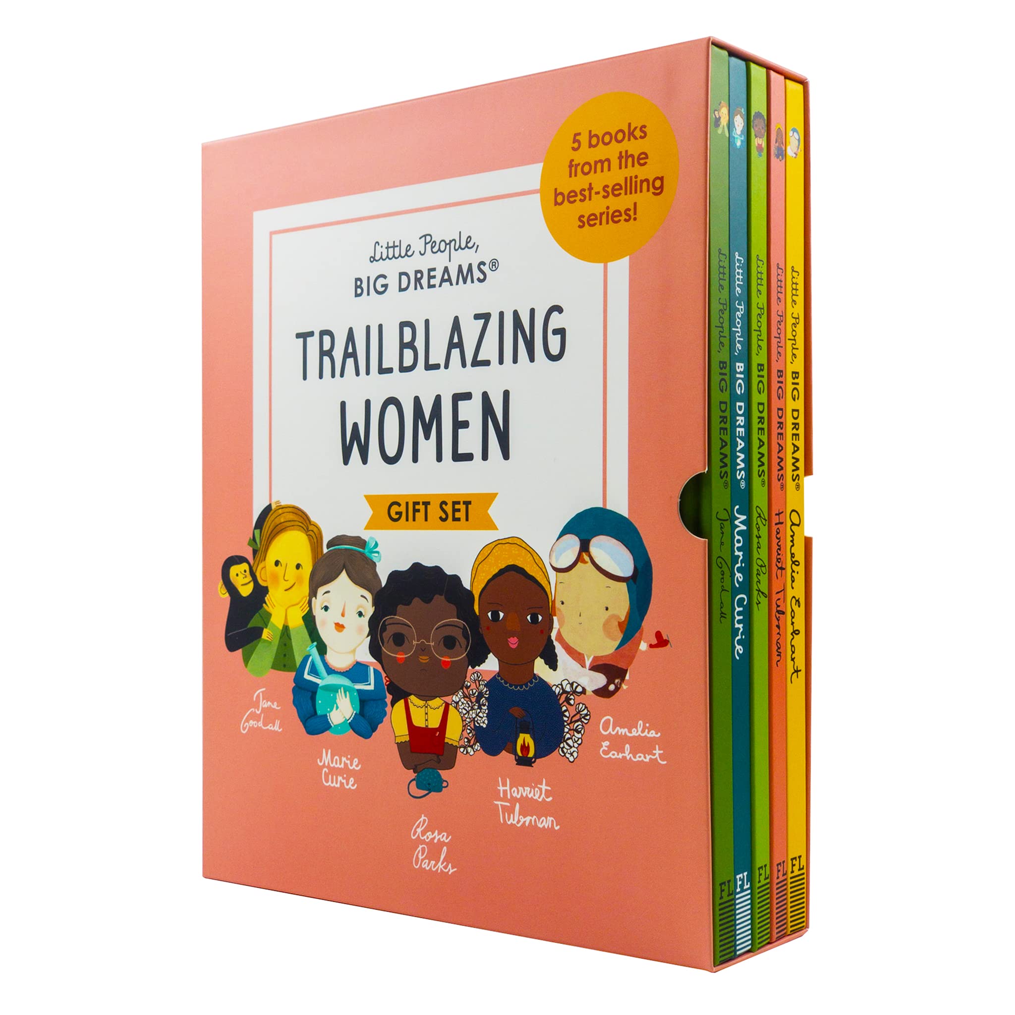 Little People, Big Dreams Trailblazing Women Collection 5 Books Box Gift Set (Amelia Earhart,Harriet Tubman,Rosa Parks,Marie Curie & Jane Goodall) Non-fiction