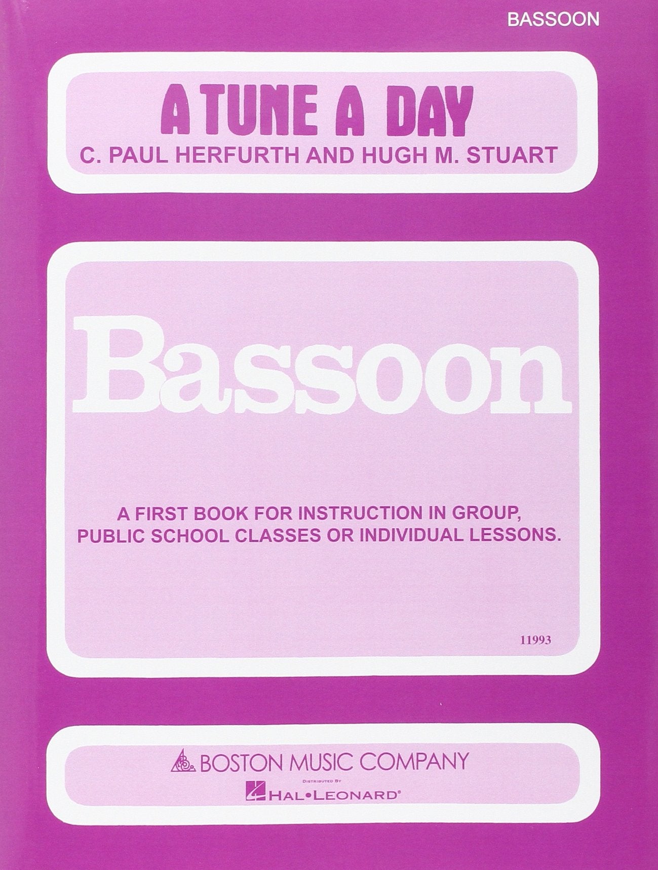 A Tune A Day For Bassoon Book One Sheet Music