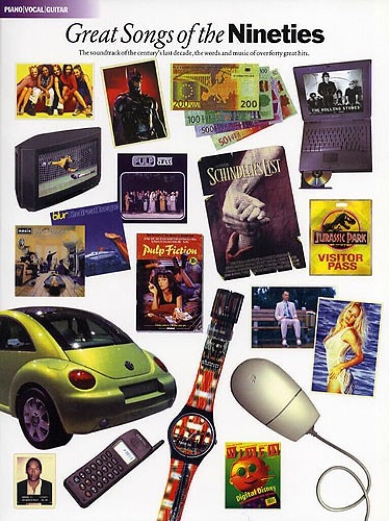 Great songs of the nineties p/v/g piano, voix, guitare book