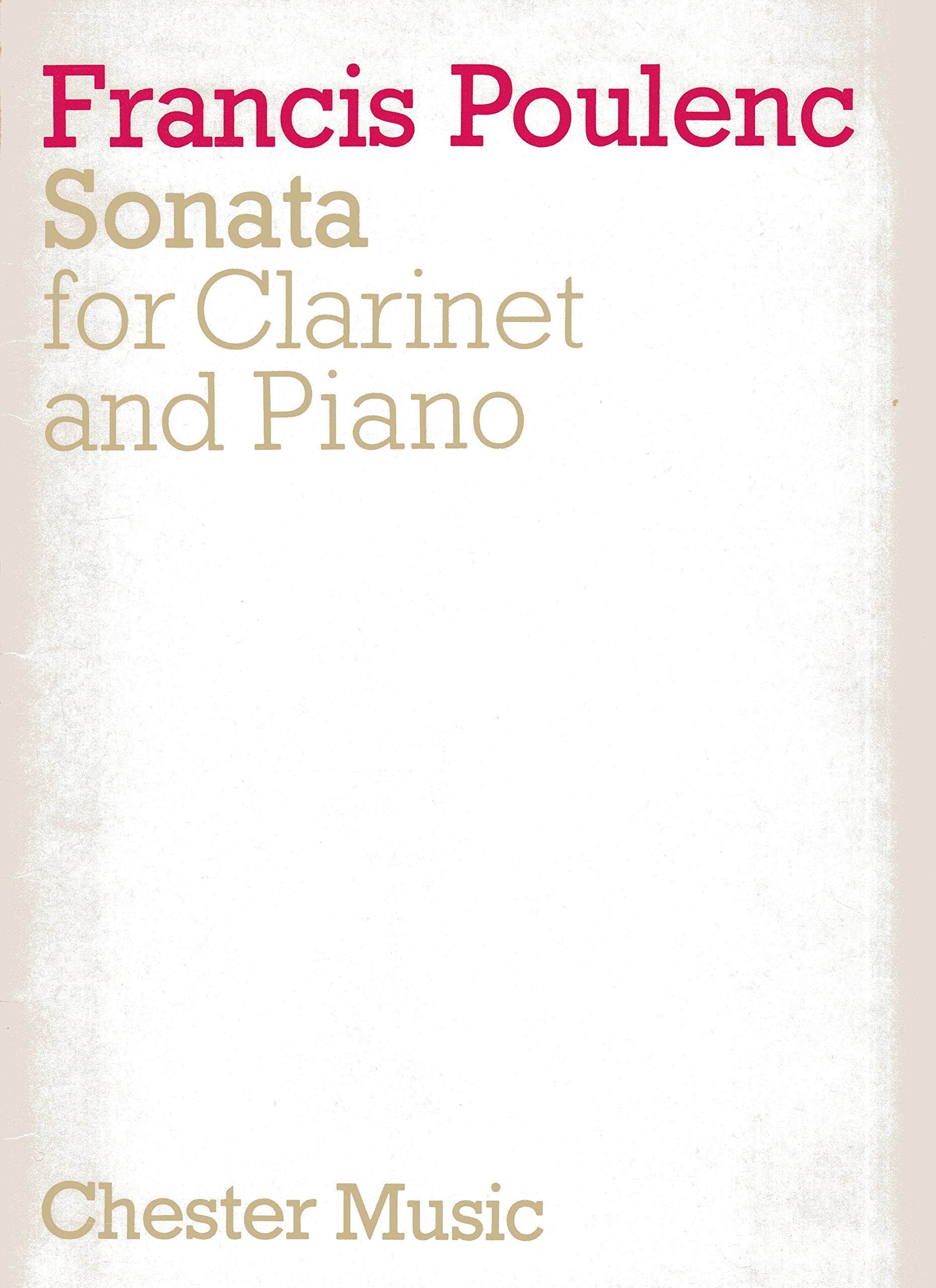 Sonata for Clarinet and Piano**Ch70972** book