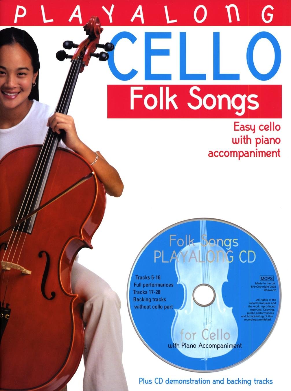 Playalong Cello Folk Songs: Easy Cello With Piano Accompaniment Sheet Music