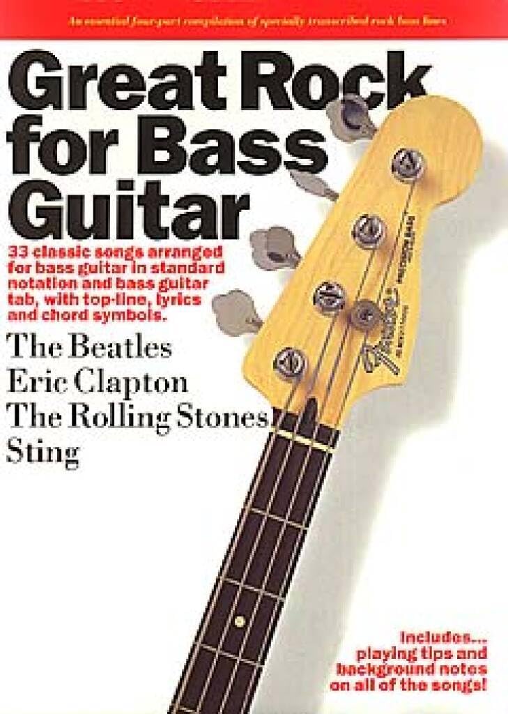 Great Rock For Bass Guitar: Songbook, Grifftabelle für Gitarre Arts & Music