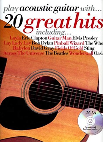 Play acoustic guitar with... 20 great hits guitare+cd book