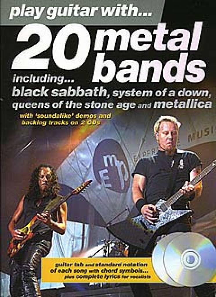 Play guitar with... 20 metal bands guitare+cd book