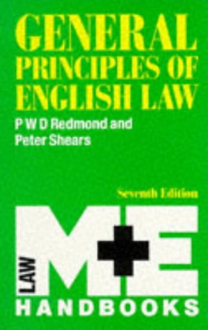 General Principles of English Law (M & E HANDBOOK SERIES) Law