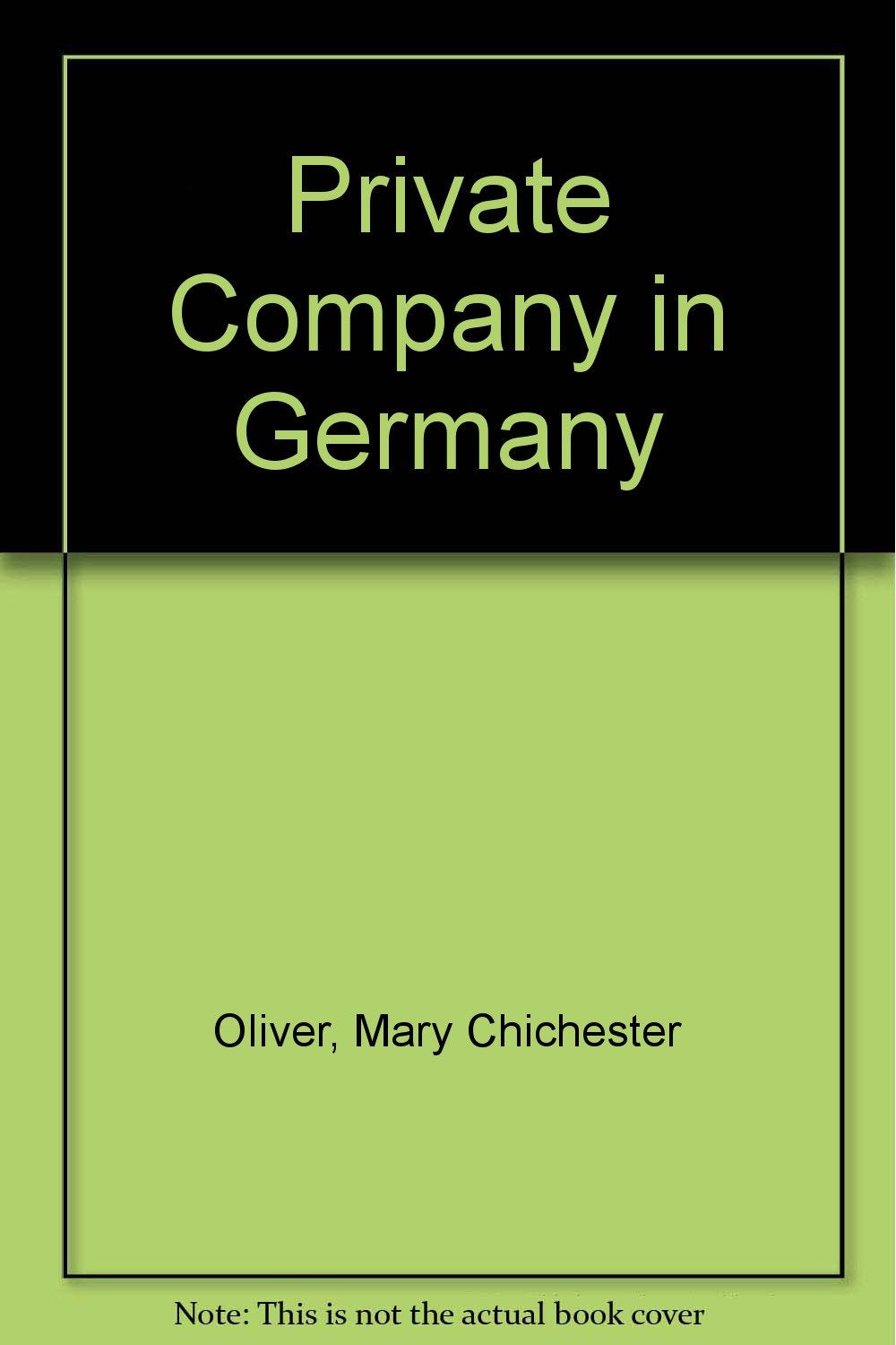 Private Company in Germany book
