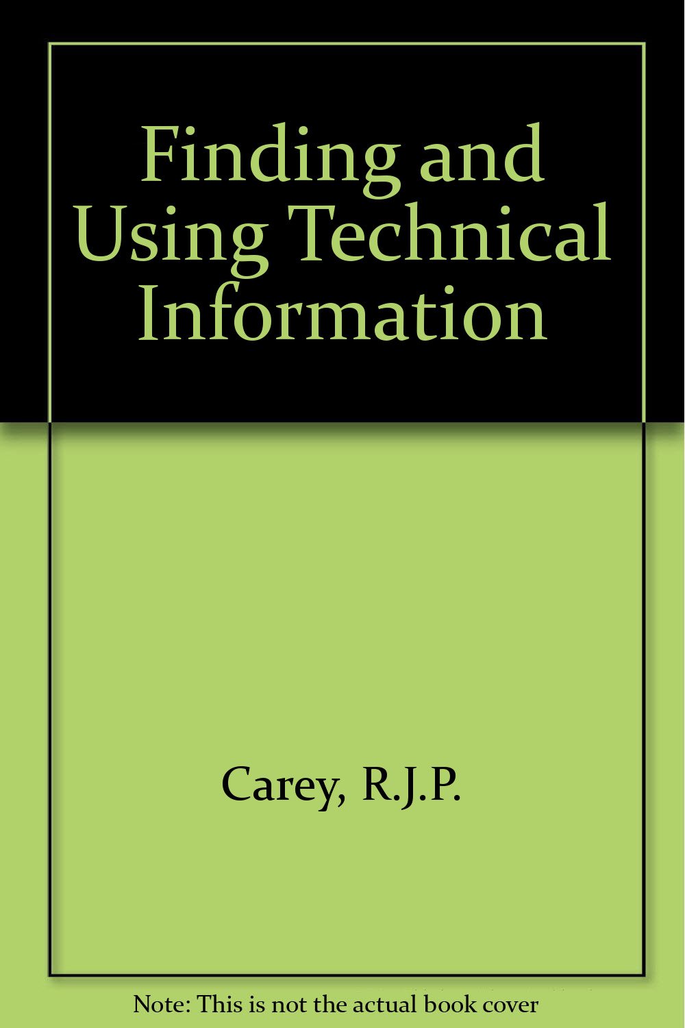 Finding and Using Technical Information Books